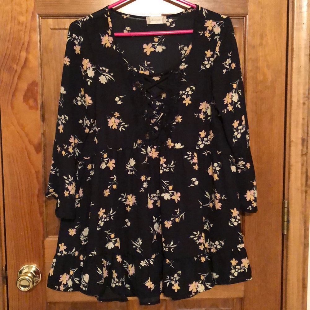 Black Floral Top